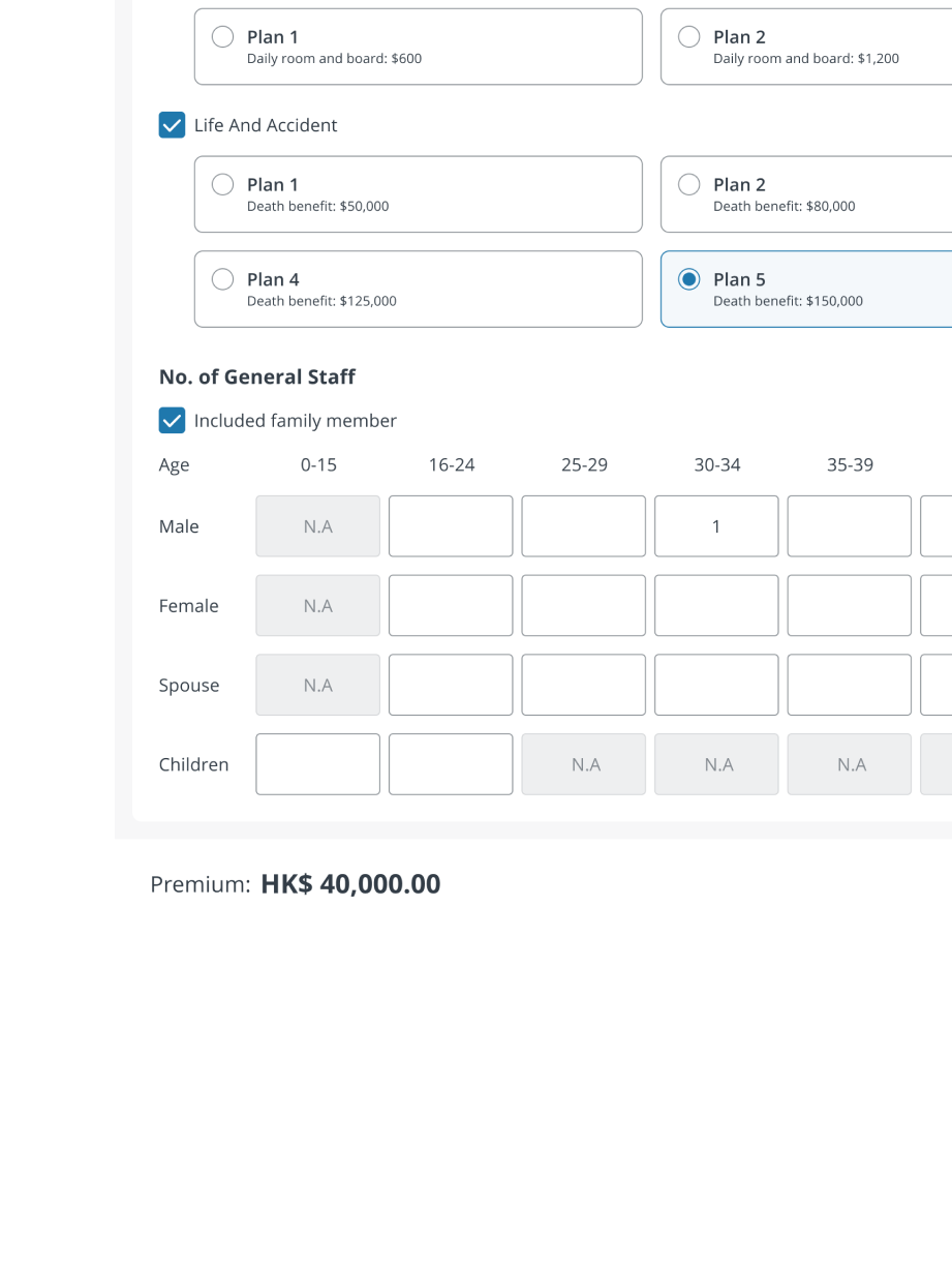 Proposal generator instant premium calculation improvements